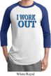 Mens Fitness Shirt I Work Out Raglan Tee T-Shirt