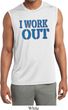 Mens Fitness Shirt I Work Out Sleeveless Moisture Wicking Tee T-Shirt