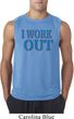 Mens Fitness Shirt I Work Out Sleeveless Tee T-Shirt