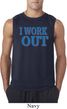 Mens Fitness Shirt I Work Out Sleeveless Tee T-Shirt