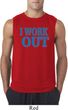 Mens Fitness Shirt I Work Out Sleeveless Tee T-Shirt