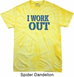 Mens Fitness Shirt I Work Out Spider Tie Dye Tee T-shirt