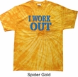 Mens Fitness Shirt I Work Out Spider Tie Dye Tee T-shirt