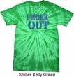 Mens Fitness Shirt I Work Out Spider Tie Dye Tee T-shirt