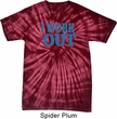 Mens Fitness Shirt I Work Out Spider Tie Dye Tee T-shirt