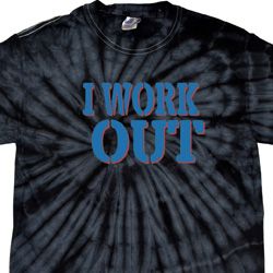 Mens Fitness Shirt I Work Out Spider Tie Dye Tee T-shirt Mens Fitness Shirt I Work Out Spider Tie Dye Tee T-shirt
