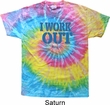 Mens Fitness Shirt I Work Out Tie Dye Tee T-shirt