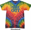 Mens Fitness Shirt I Work Out Tie Dye Tee T-shirt