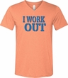 Mens Fitness Shirt I Work Out Tri Blend V-neck Tee T-Shirt