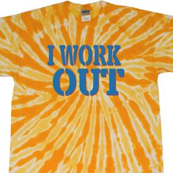 Mens Fitness Shirt I Work Out Twist Tie Dye Tee T-shirt Mens Fitness Shirt I Work Out Twist Tie Dye Tee T-shirt