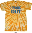 Mens Fitness Shirt I Work Out Twist Tie Dye Tee T-shirt