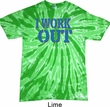 Mens Fitness Shirt I Work Out Twist Tie Dye Tee T-shirt