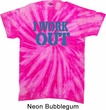 Mens Fitness Shirt I Work Out Twist Tie Dye Tee T-shirt