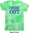 Mens Fitness Shirt I Work Out Twist Tie Dye Tee T-shirt
