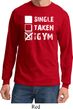 Mens Fitness Shirt Single Taken At The Gym Long Sleeve Tee T-Shirt