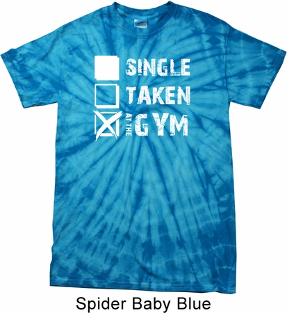 Mens Fitness Shirt Single Taken At The Gym Spider Tie Dye Tee T-shirt