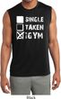 Mens Fitness Shirt Single Taken Gym Sleeveless Moisture Wicking Tee