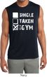 Mens Fitness Shirt Single Taken Gym Sleeveless Moisture Wicking Tee
