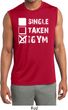 Mens Fitness Shirt Single Taken Gym Sleeveless Moisture Wicking Tee