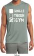 Mens Fitness Shirt Single Taken Gym Sleeveless Moisture Wicking Tee