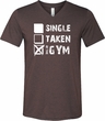 Mens Fitness Shirt Single Taken Gym Tri Blend V-neck Tee T-Shirt