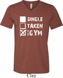 Mens Fitness Shirt Single Taken Gym Tri Blend V-neck Tee T-Shirt