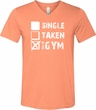 Mens Fitness Shirt Single Taken Gym Tri Blend V-neck Tee T-Shirt