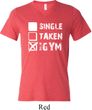Mens Fitness Shirt Single Taken Gym Tri Blend V-neck Tee T-Shirt