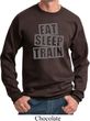 Mens Fitness Sweatshirt Eat Sleep Train Sweat Shirt