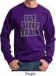 Mens Fitness Sweatshirt Eat Sleep Train Sweat Shirt