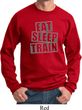 Mens Fitness Sweatshirt Eat Sleep Train Sweat Shirt