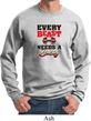 Mens Fitness Sweatshirt Every Beast Needs A Beauty Sweat Shirt