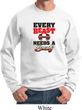 Mens Fitness Sweatshirt Every Beast Needs A Beauty Sweat Shirt