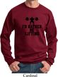Mens Fitness Sweatshirt I Rather Be Lifting Sweat Shirt