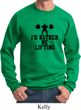 Mens Fitness Sweatshirt I Rather Be Lifting Sweat Shirt