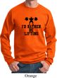Mens Fitness Sweatshirt I Rather Be Lifting Sweat Shirt