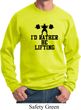 Mens Fitness Sweatshirt I Rather Be Lifting Sweat Shirt