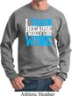 Mens Fitness Sweatshirt I Train For Wine Sweat Shirt