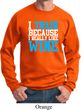 Mens Fitness Sweatshirt I Train For Wine Sweat Shirt