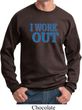 Mens Fitness Sweatshirt I Work Out Sweat Shirt