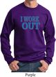 Mens Fitness Sweatshirt I Work Out Sweat Shirt
