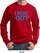 Mens Fitness Sweatshirt I Work Out Sweat Shirt