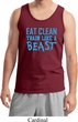 Mens Fitness Tanktop Eat Clean Train Like a Beast Tank Top