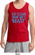 Mens Fitness Tanktop Eat Clean Train Like a Beast Tank Top