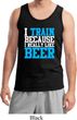 Mens Fitness Tanktop I Train For Beer Tank Top