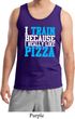 Mens Fitness Tanktop I Train For Pizza Tank Top