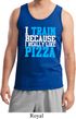 Mens Fitness Tanktop I Train For Pizza Tank Top