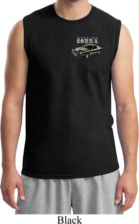 Mens Ford 1974 Cobra Profile Pocket Print Muscle Shirt