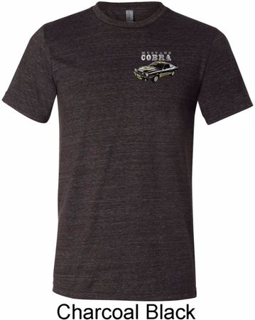 Mens Ford 1974 Cobra Profile Pocket Print Tri Blend Crewneck Shirt