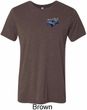 Mens Ford American Muscle 1967 Mustang Pocket Print Tri Blend Crewneck